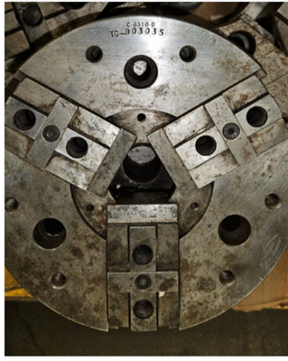 3 Jaw Lathe Chuck, 8" Diameter, 1 1/2" Bore. #TG-903035, C-6310